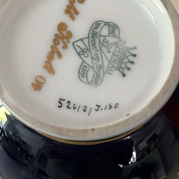 Jlmenau graf von henneberg etc kobalt Numbered Germany Blue / Gold VTG Bud Vase - Picture 5 of 7